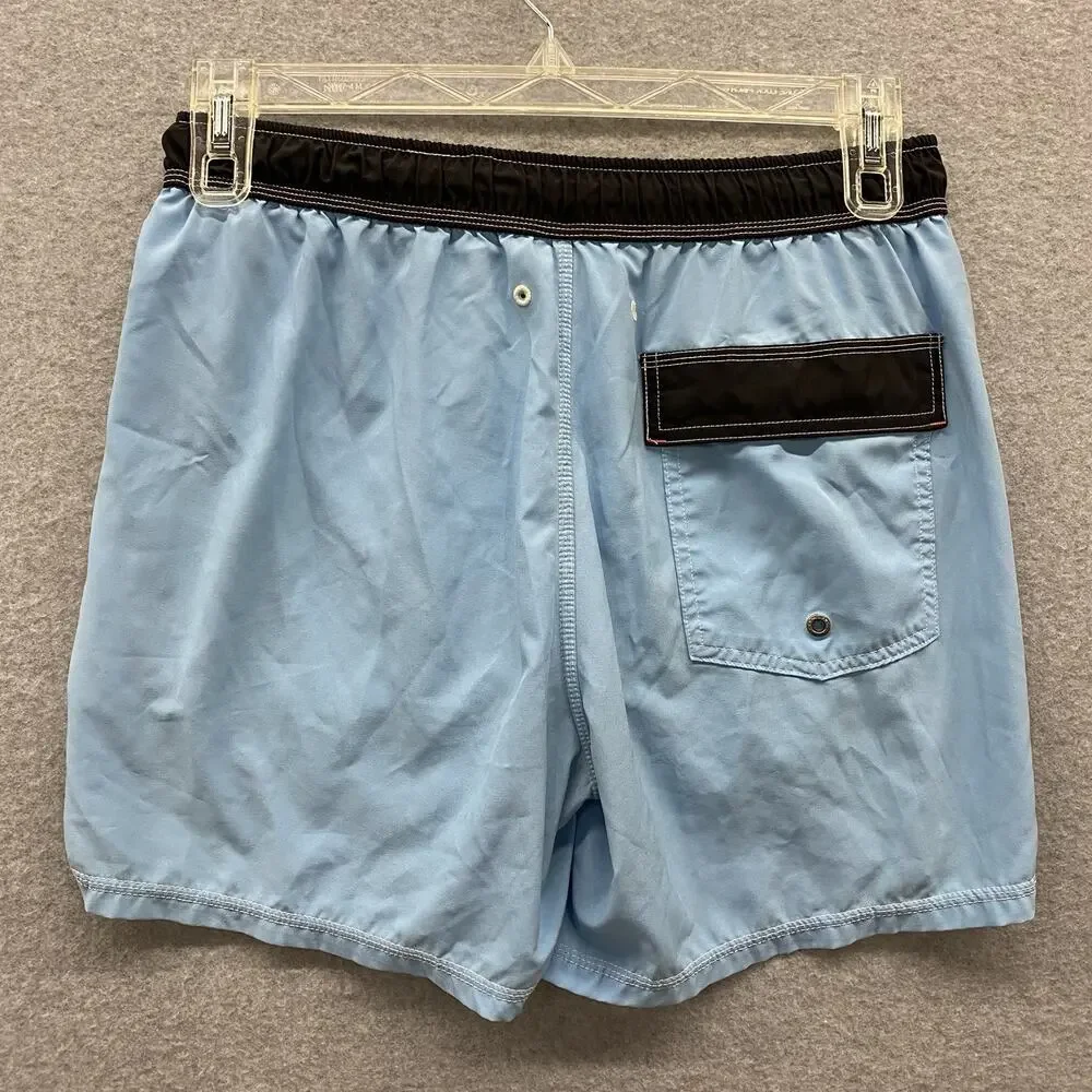 SAXX Oh Buoy 2N1 Volley Shorts Medium Blue BallPark Pouch Lined Swim Trunks 5”